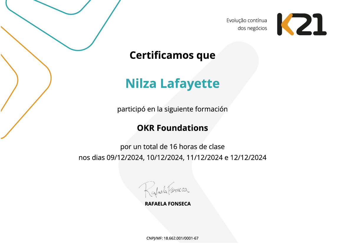 Certificado K21